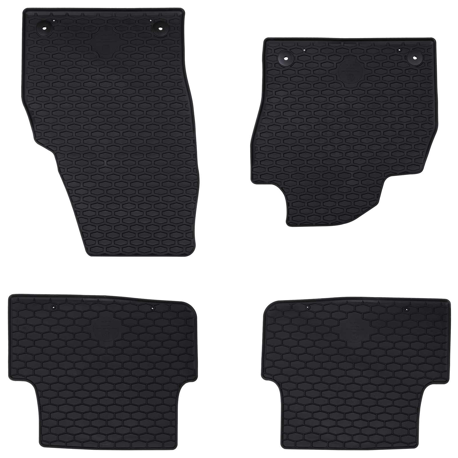 vidaXL Autofußmatte 4 pcs Schwarz Geeignet für VW POLO 2021- Gummi