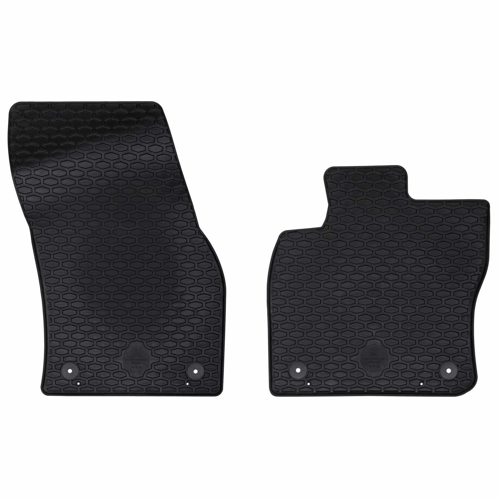 vidaXL Autofußmatte 2 pcs Schwarz Geeignet für VW CADDY 2020- Gummi