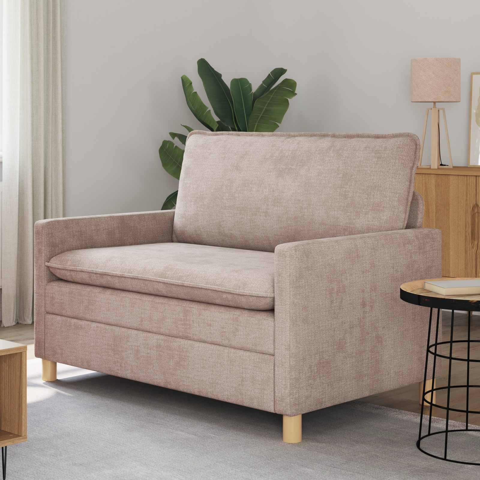 vidaXL Sofa Beige 126 x 81 x 87,5 cm Polyester