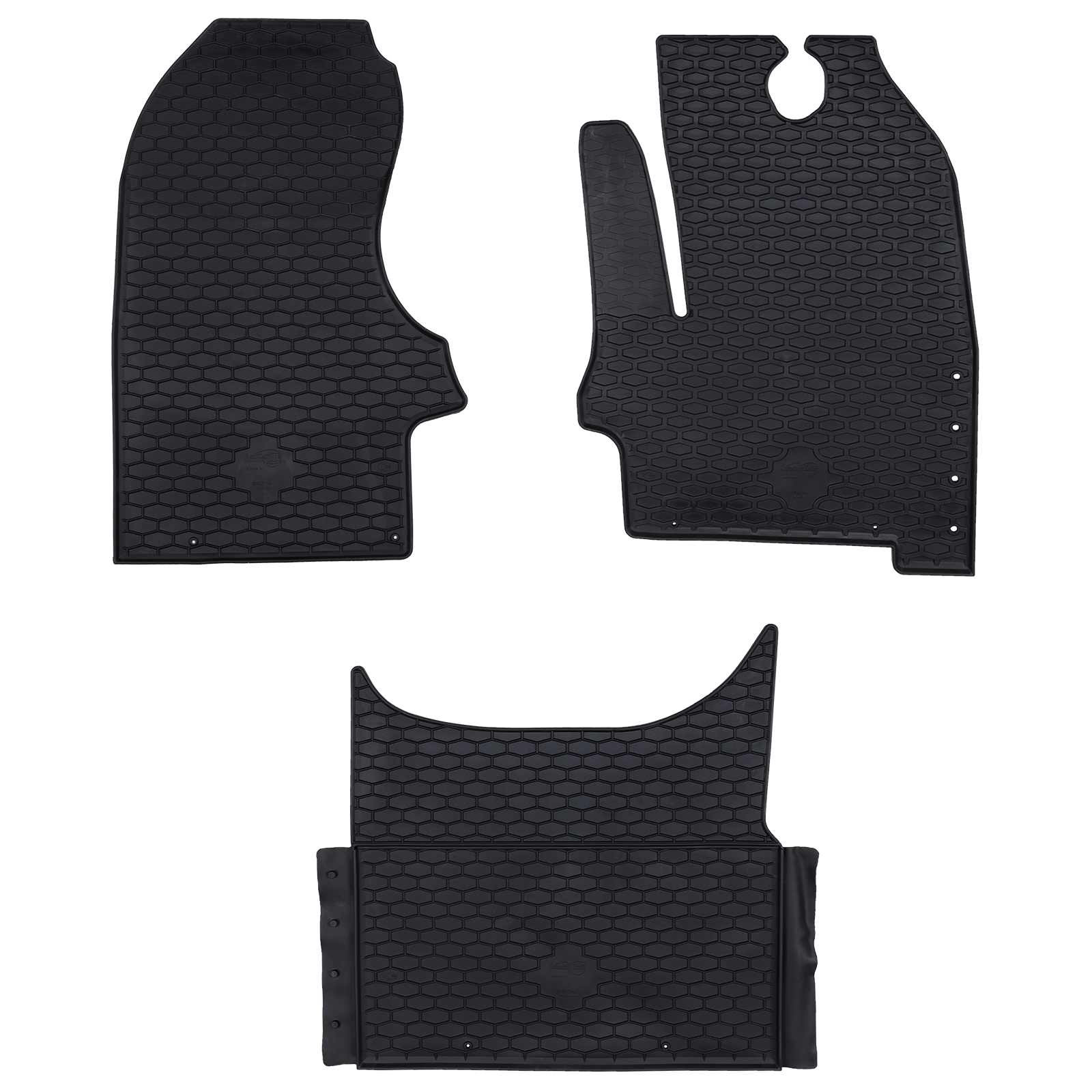 vidaXL Autofußmatte 3 pcs Schwarz Geeignet für Iveco DAILY 2014- Gummi