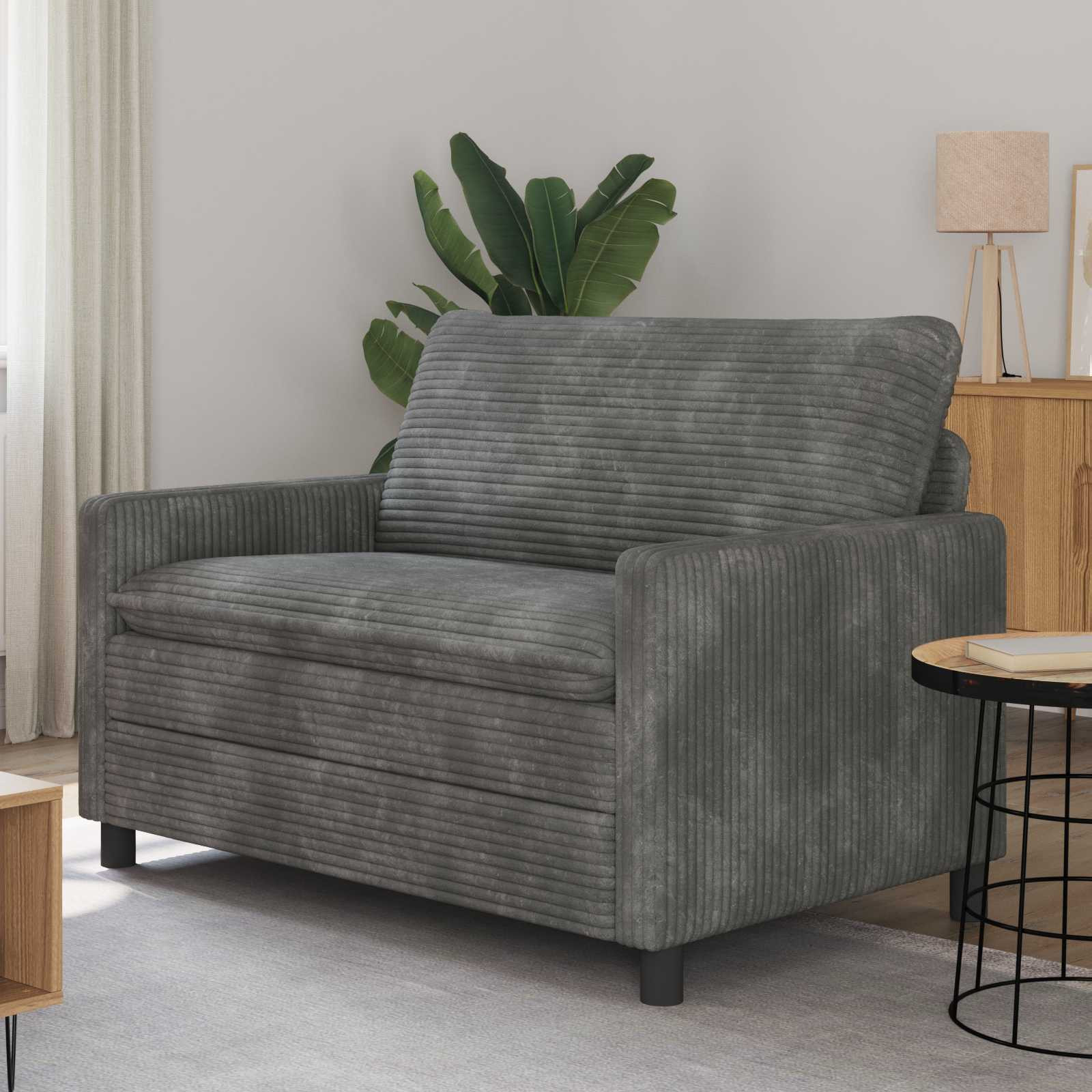 vidaXL Sofa Hellgrau 126 x 81 x 87,5 cm Polyester