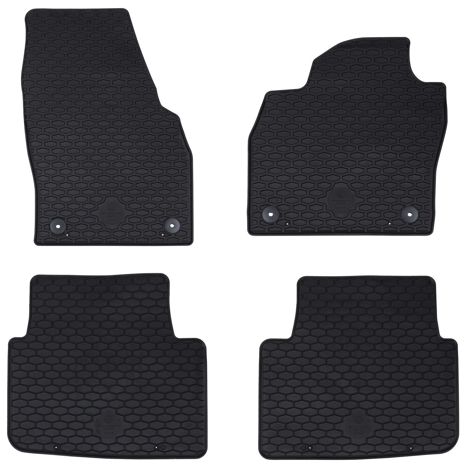 vidaXL Autofußmatte 4 pcs Schwarz Geeignet für KAMIQ 2019- Gummi