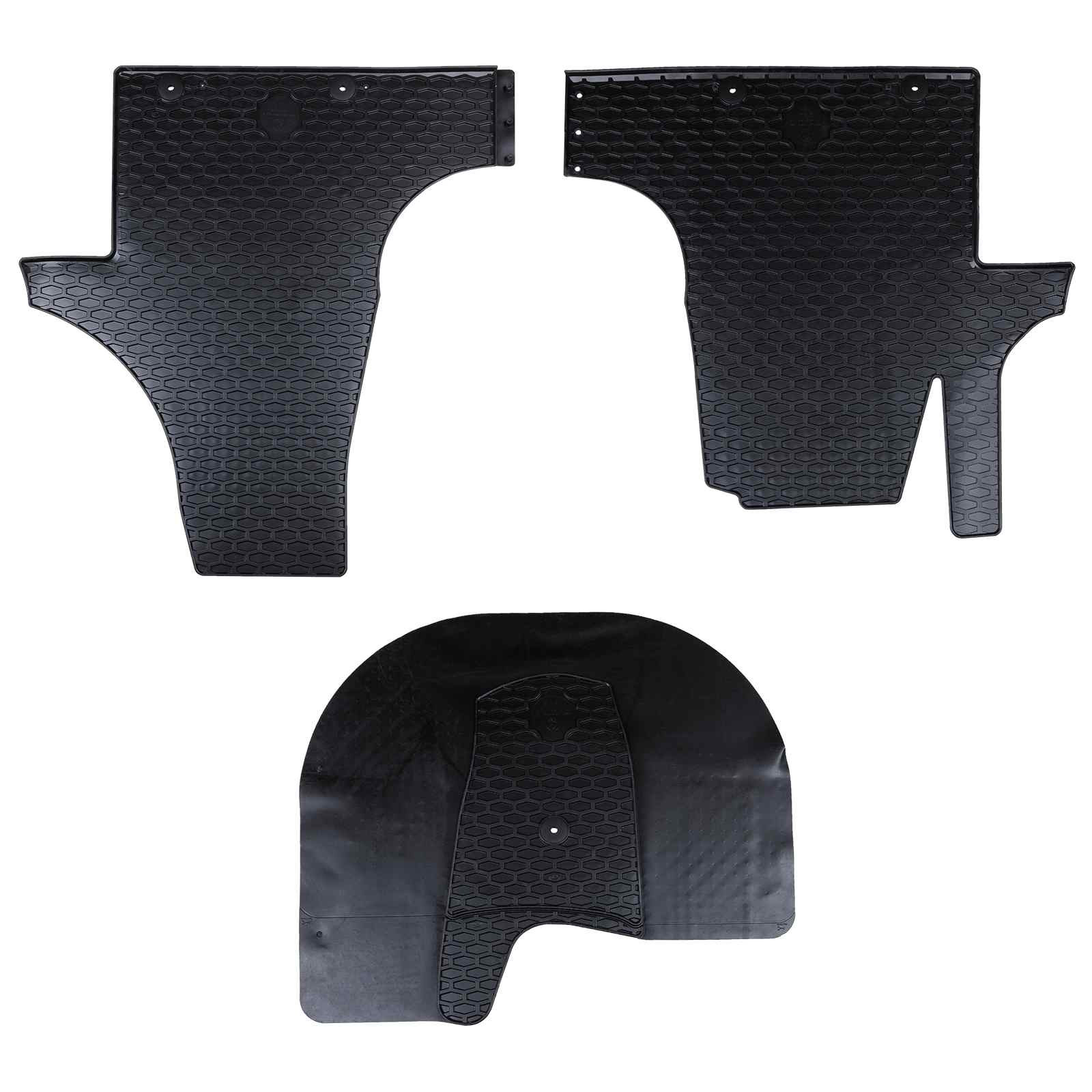 vidaXL Autofußmatte 3 pcs Schwarz Geeignet für VW T5 2010-2015 Gummi