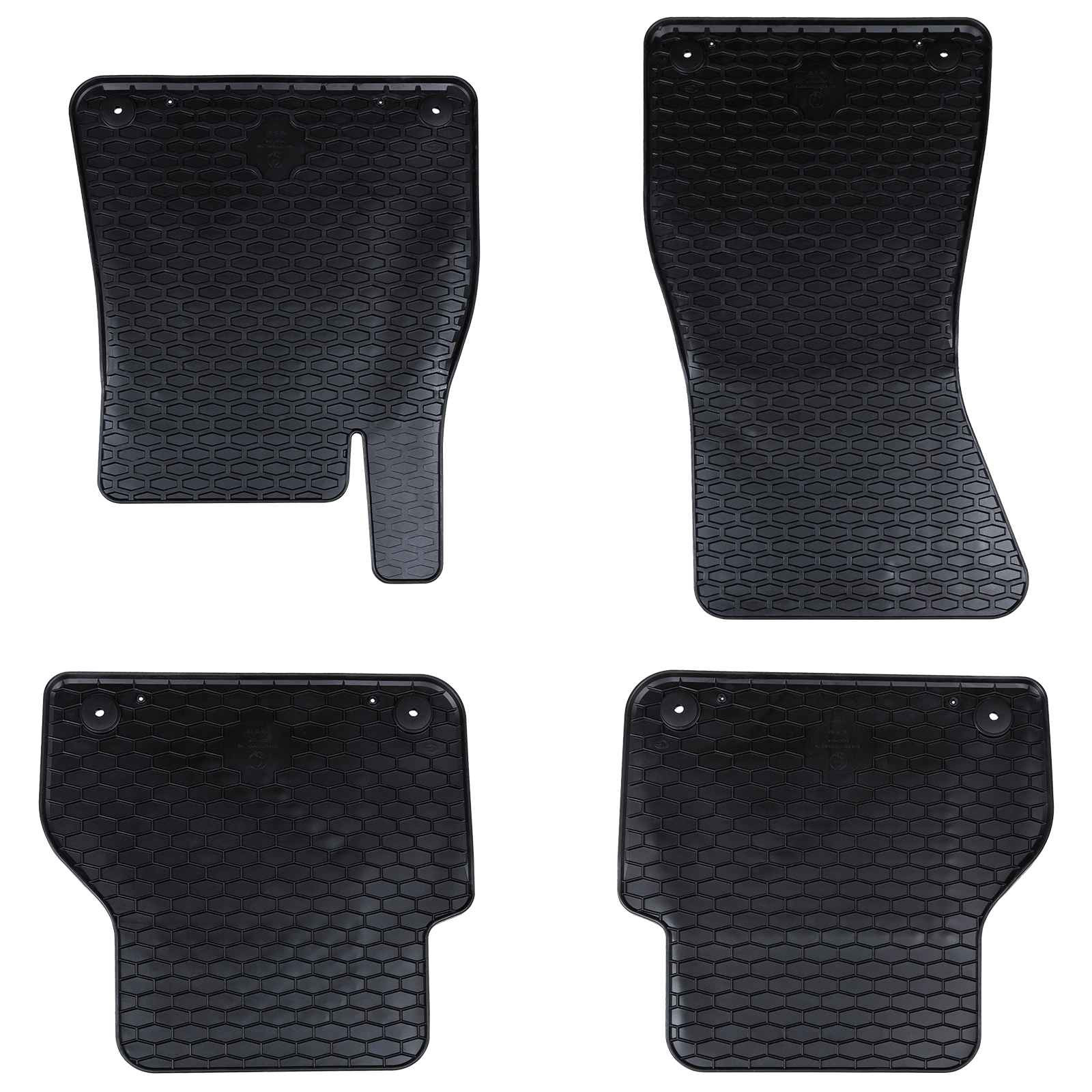 vidaXL Autofußmatte 4 pcs Schwarz Gummi