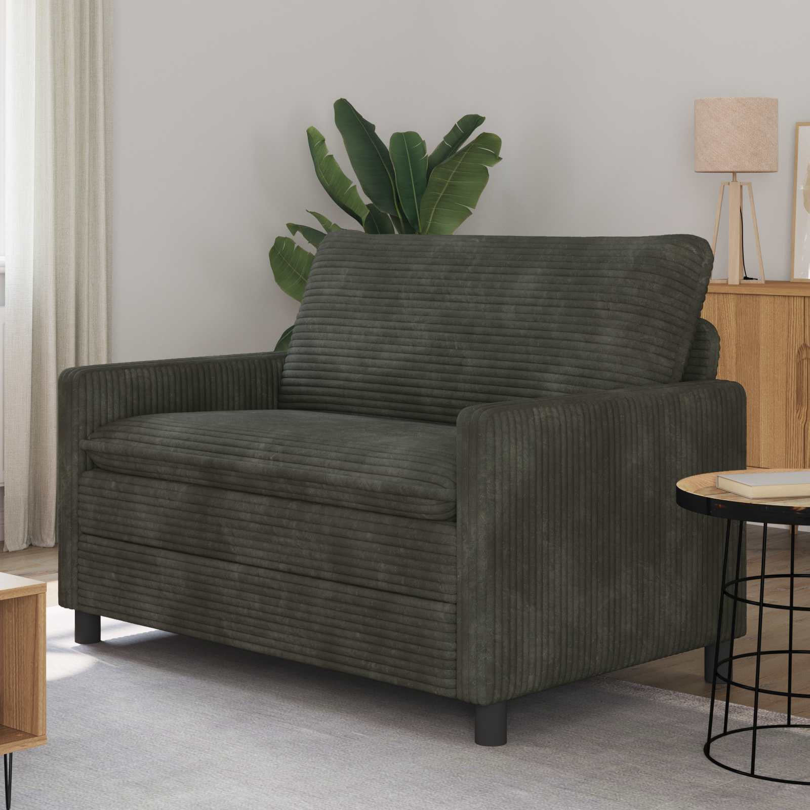 vidaXL Sofa Anthrazit 126 x 81 x 87,5 cm Polyester