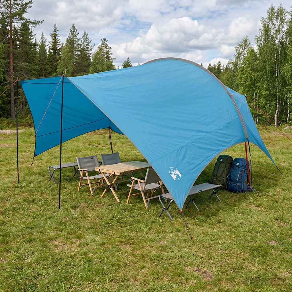 vidaXL Camping Tarp Wasserfest Blau 550 x 400 x 230 cm