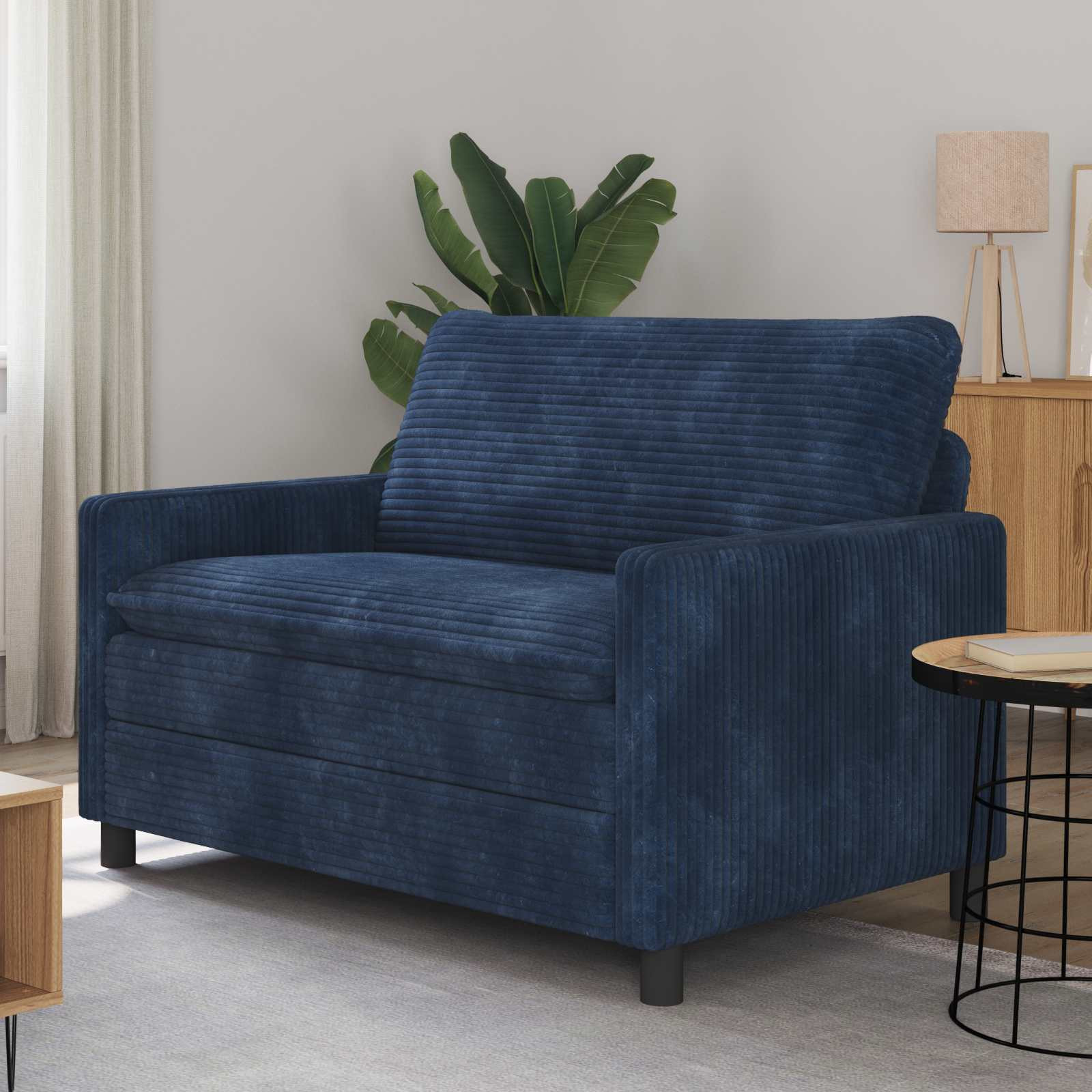 vidaXL Sofa Marineblau 126 x 81 x 87,5 cm Polyester