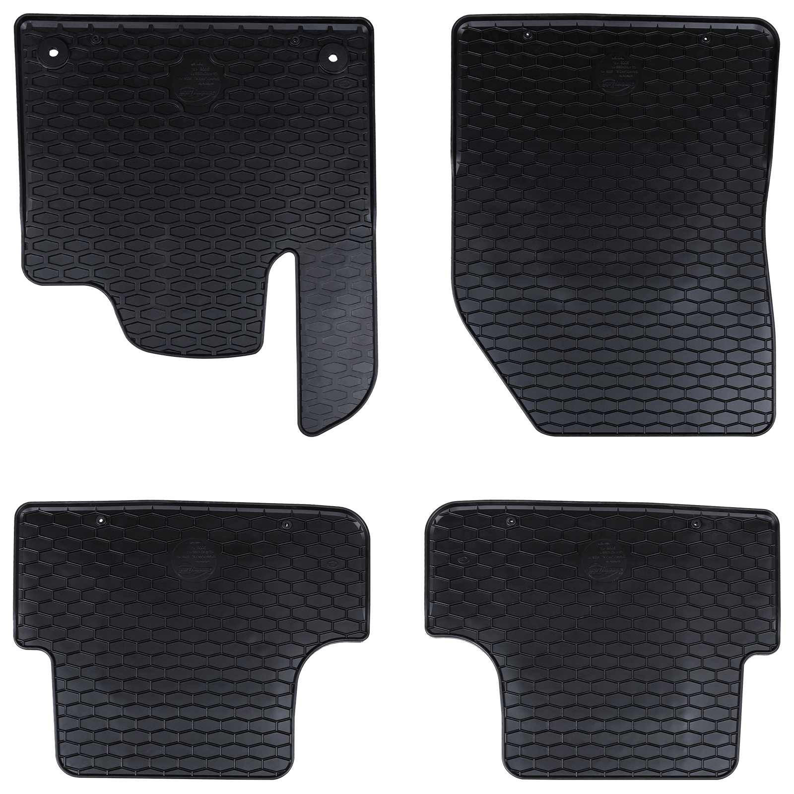 vidaXL Autofußmatte 4 pcs Schwarz Gummi