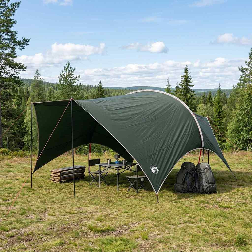 vidaXL Camping Tarp Wasserfest Olivegrün 550 x 400 x 230 cm