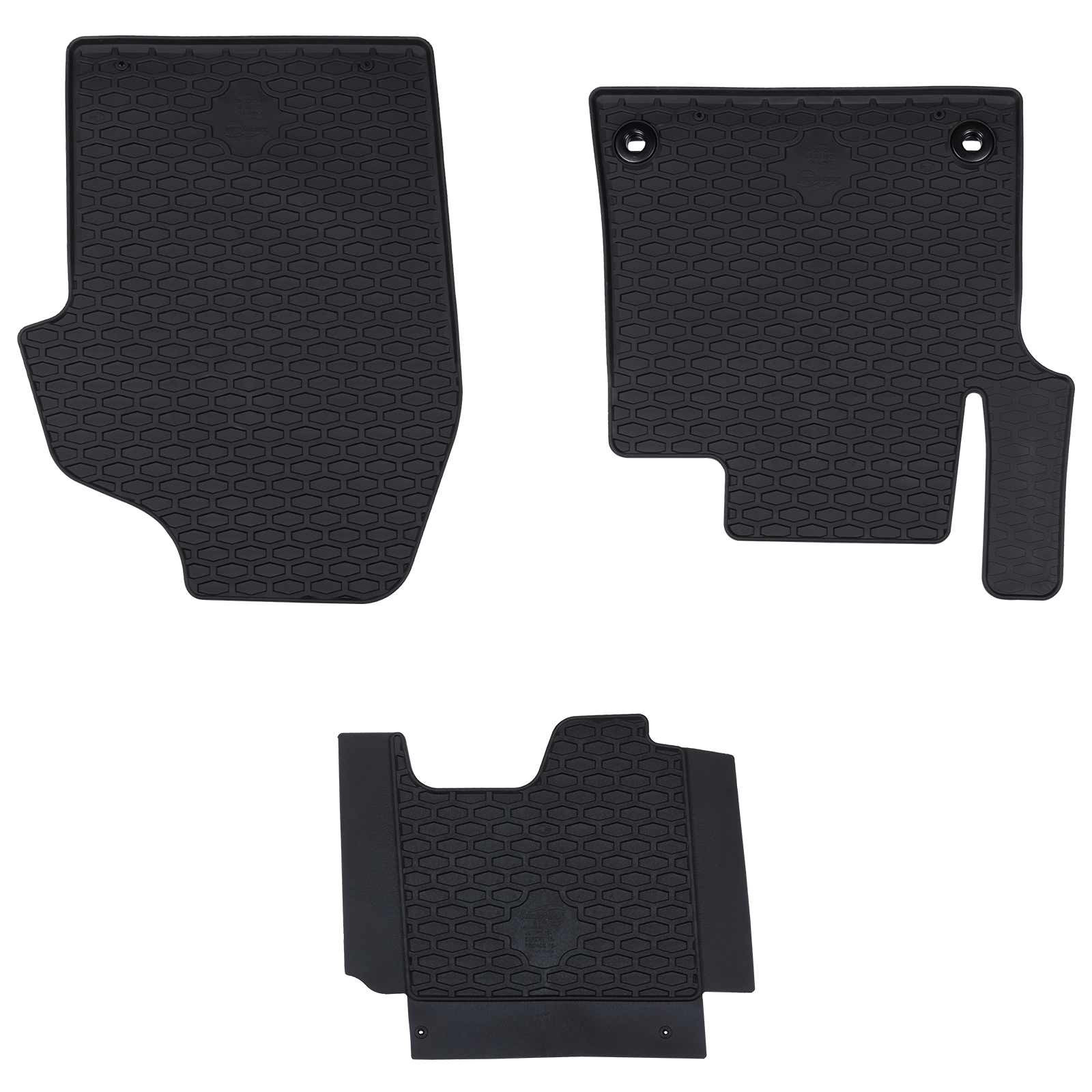 vidaXL Autofußmatte 3 pcs Schwarz Gummi