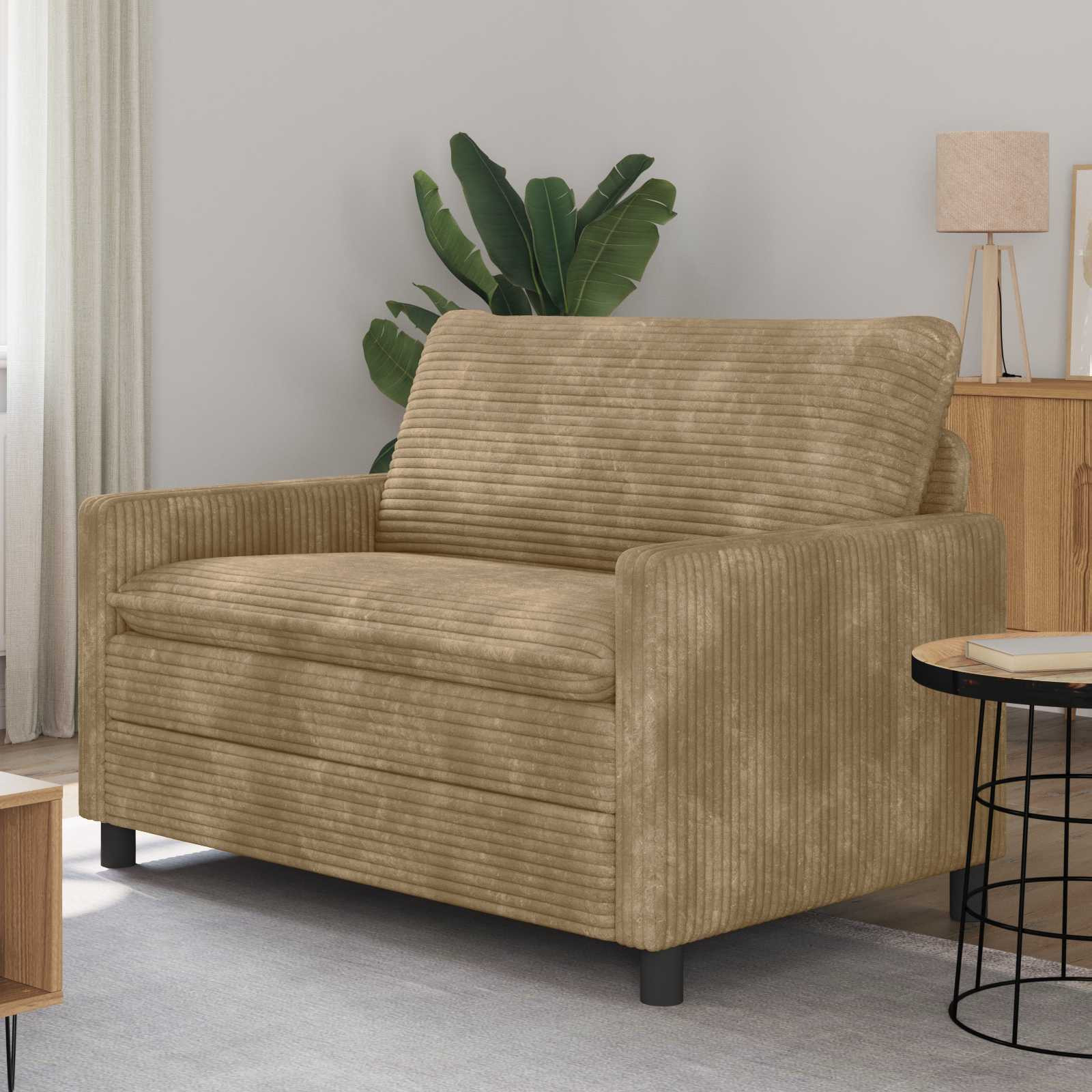 vidaXL Sofa Taupe 126 x 81 x 87,5 cm Polyester