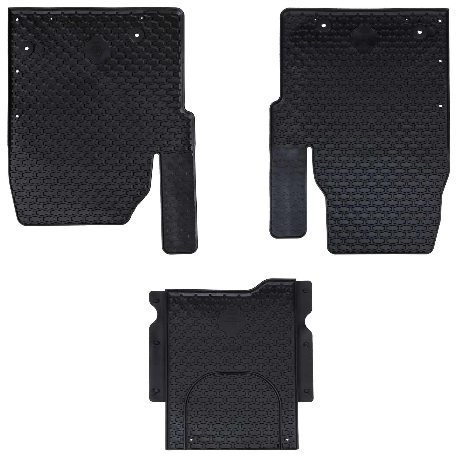 vidaXL Autofußmatte 3 pcs Schwarz Geeignet für TRANSIT CUSTOM 2023-