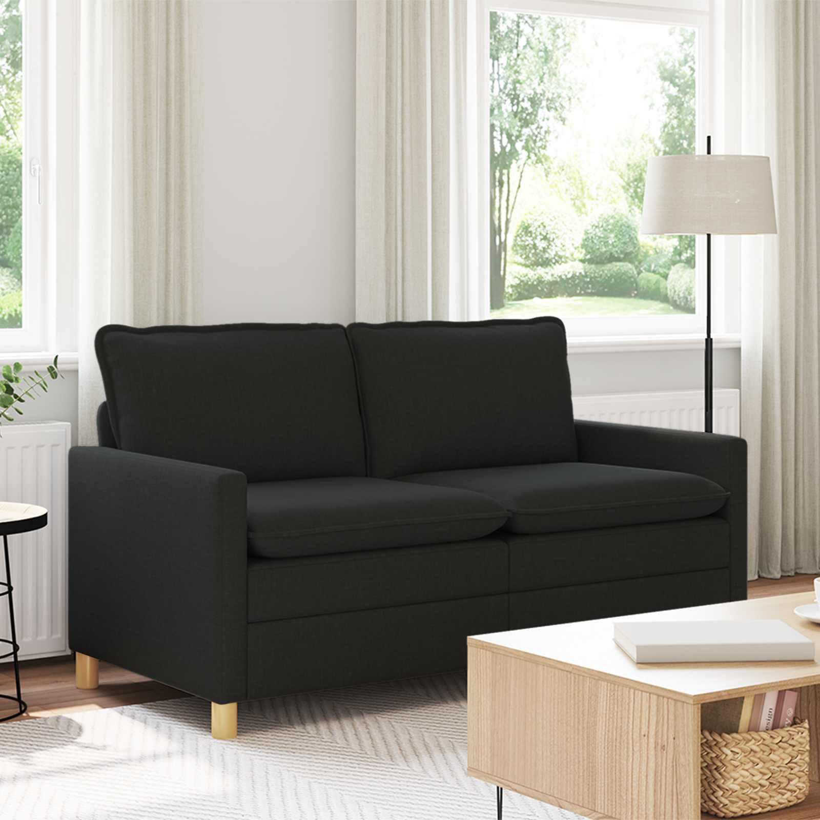 vidaXL Sofa Schwarz 156 x 81 x 87,5 cm Stoff