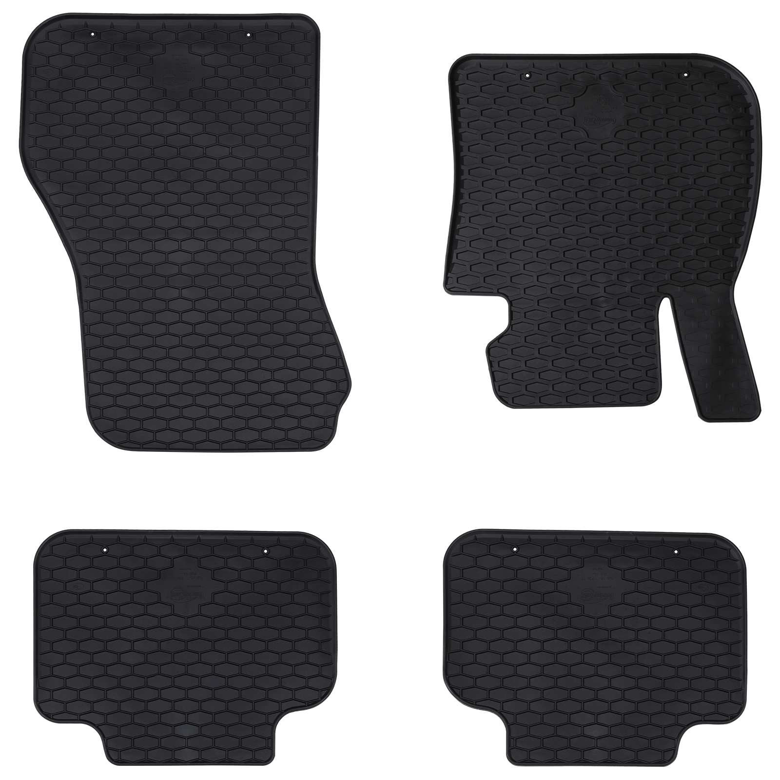 vidaXL Autofußmatte 4 pcs Schwarz Geeignet für BMW 1er 2017- Gummi