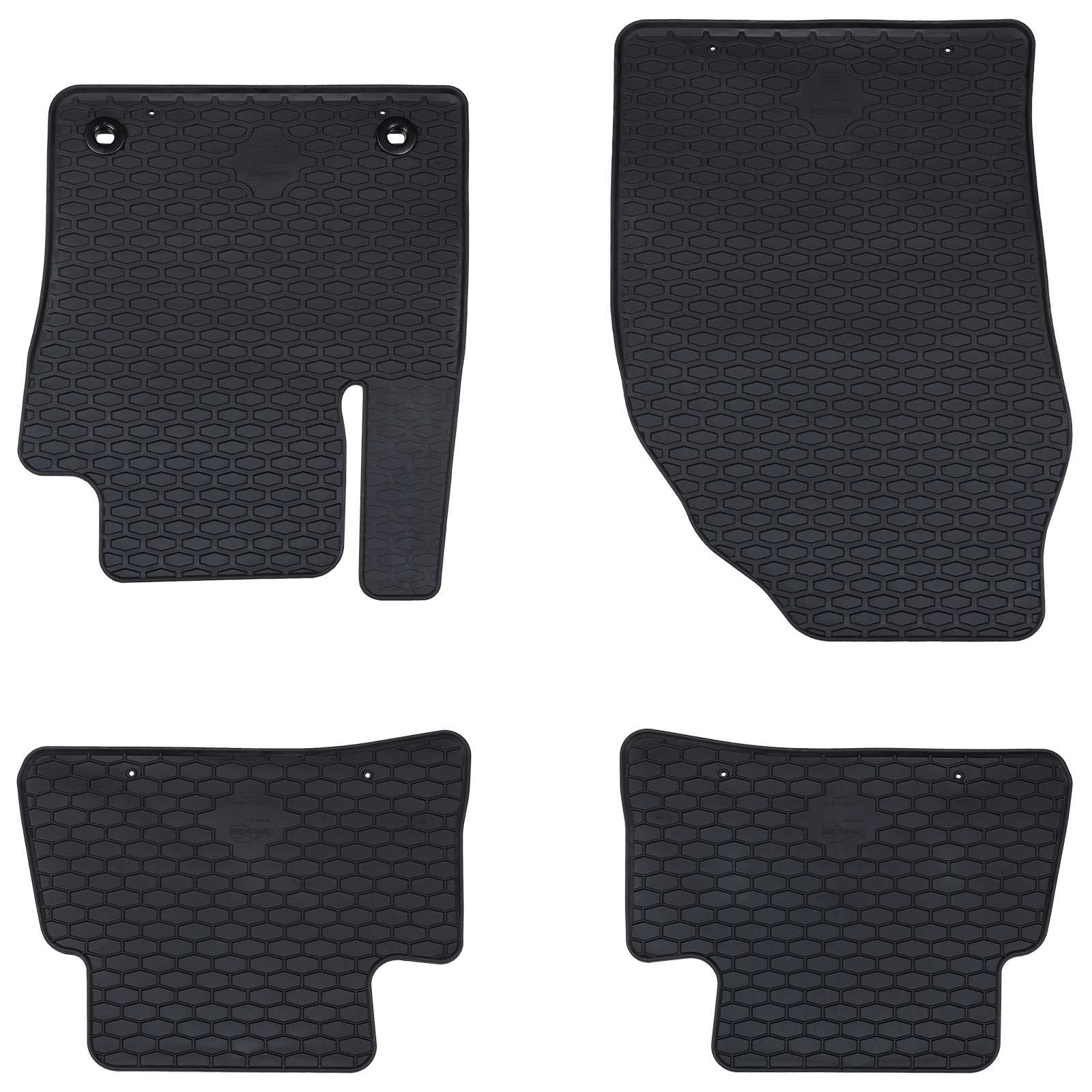 vidaXL Autofußmatte 4 pcs Schwarz Gummi