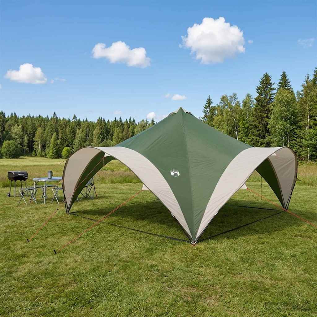 vidaXL Party-Zelt mit Dach Grün 500 x 500 x 350 cm Polyester und Stahl