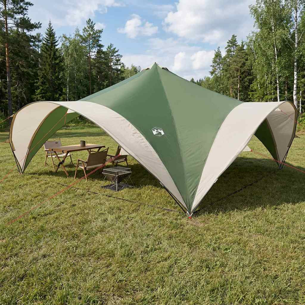 vidaXL Party-Zelt mit Dach Grün 600 x 600 x 400 cm Polyester und Stahl