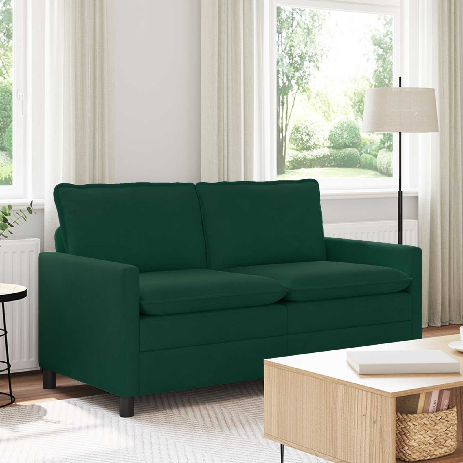 vidaXL Sofa Dunkelgrün 156 x 81 x 87,5 cm Samt