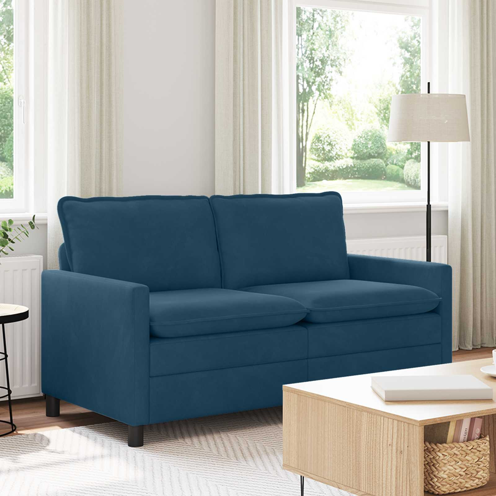 vidaXL Sofa Blau 156 x 81 x 87,5 cm Samt