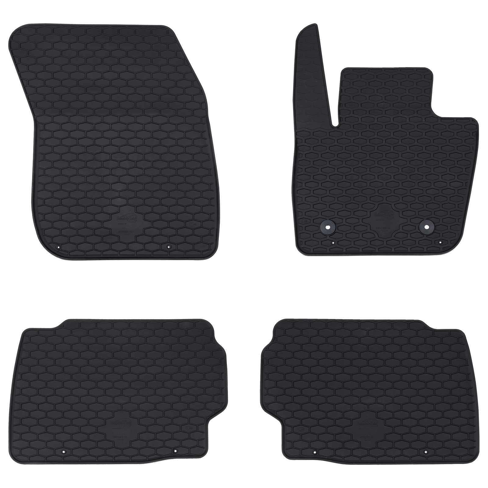 vidaXL Autofußmatte 4 pcs Schwarz Geeignet für Ford MONDEO 2014- Gummi