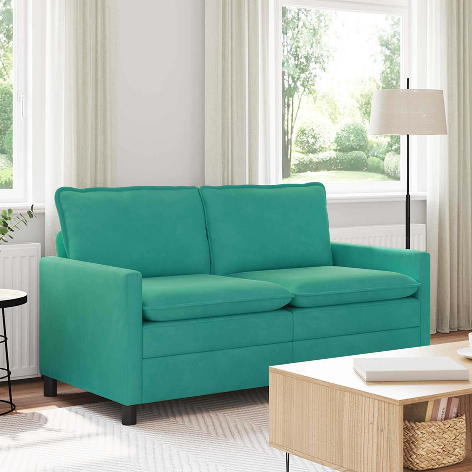vidaXL Sofa Türkis 156 x 81 x 87,5 cm Samt