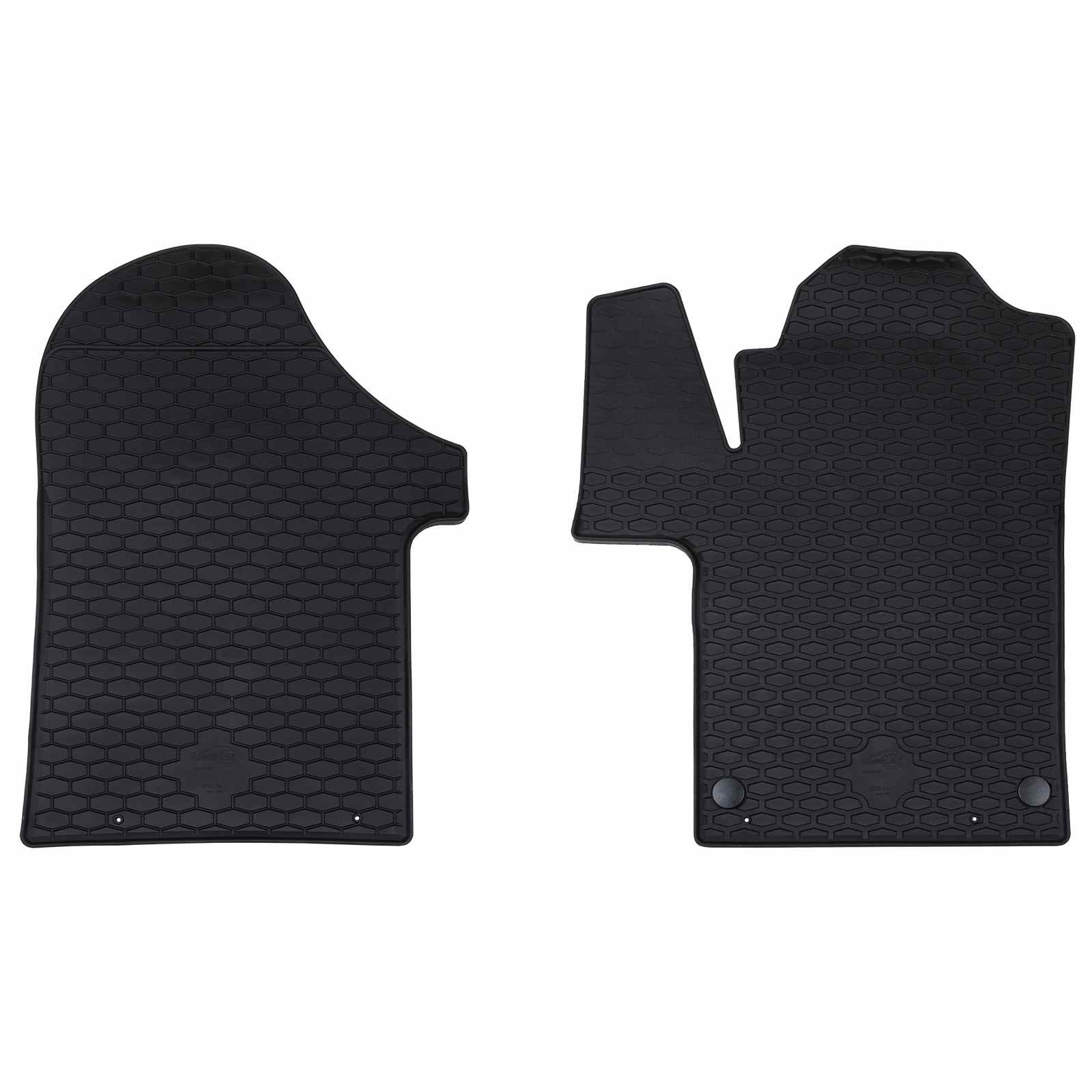 vidaXL Autofußmatte 2 pcs Schwarz Gummi