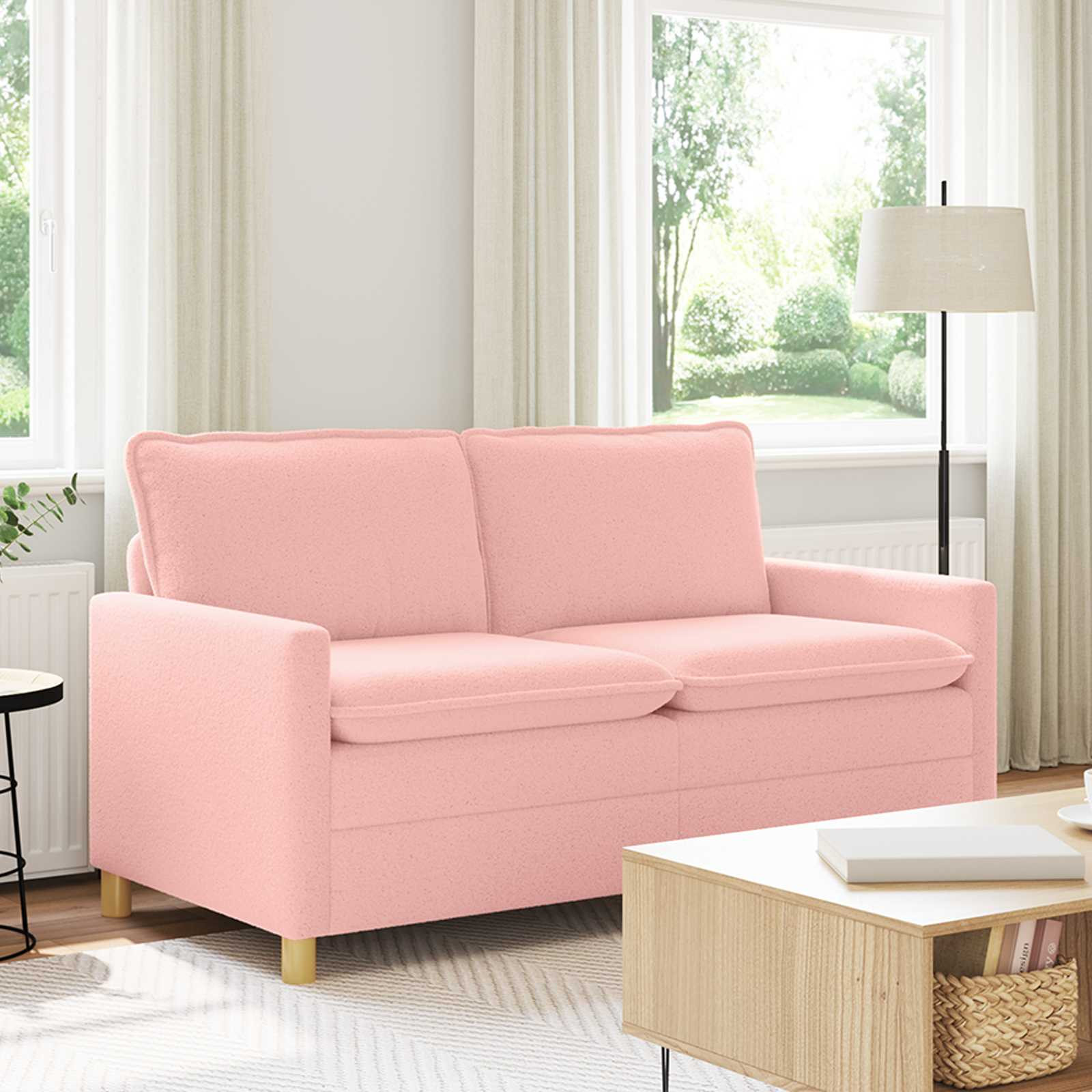 vidaXL Sofa Rosa 156 x 81 x 87,5 cm Stoff