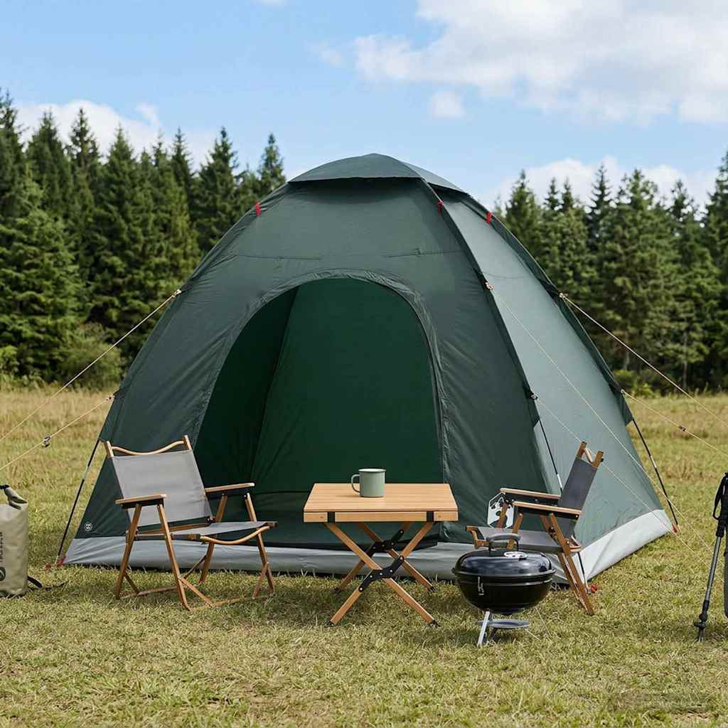 vidaXL Campingzelt mit Dach Olivegrün 190 x 140 x 105 cm