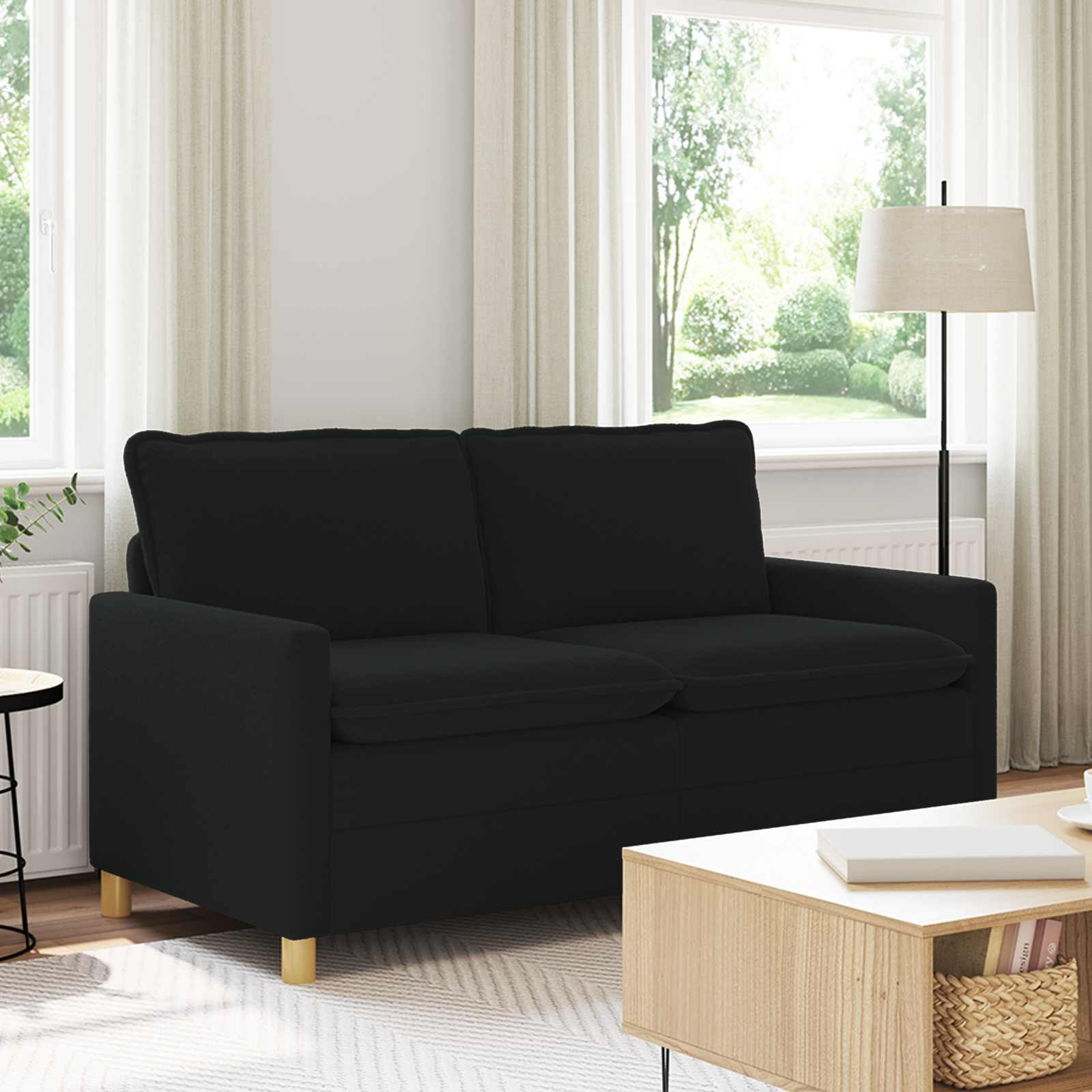 vidaXL Sofa Schwarz 156 x 81 x 87,5 cm Stoff