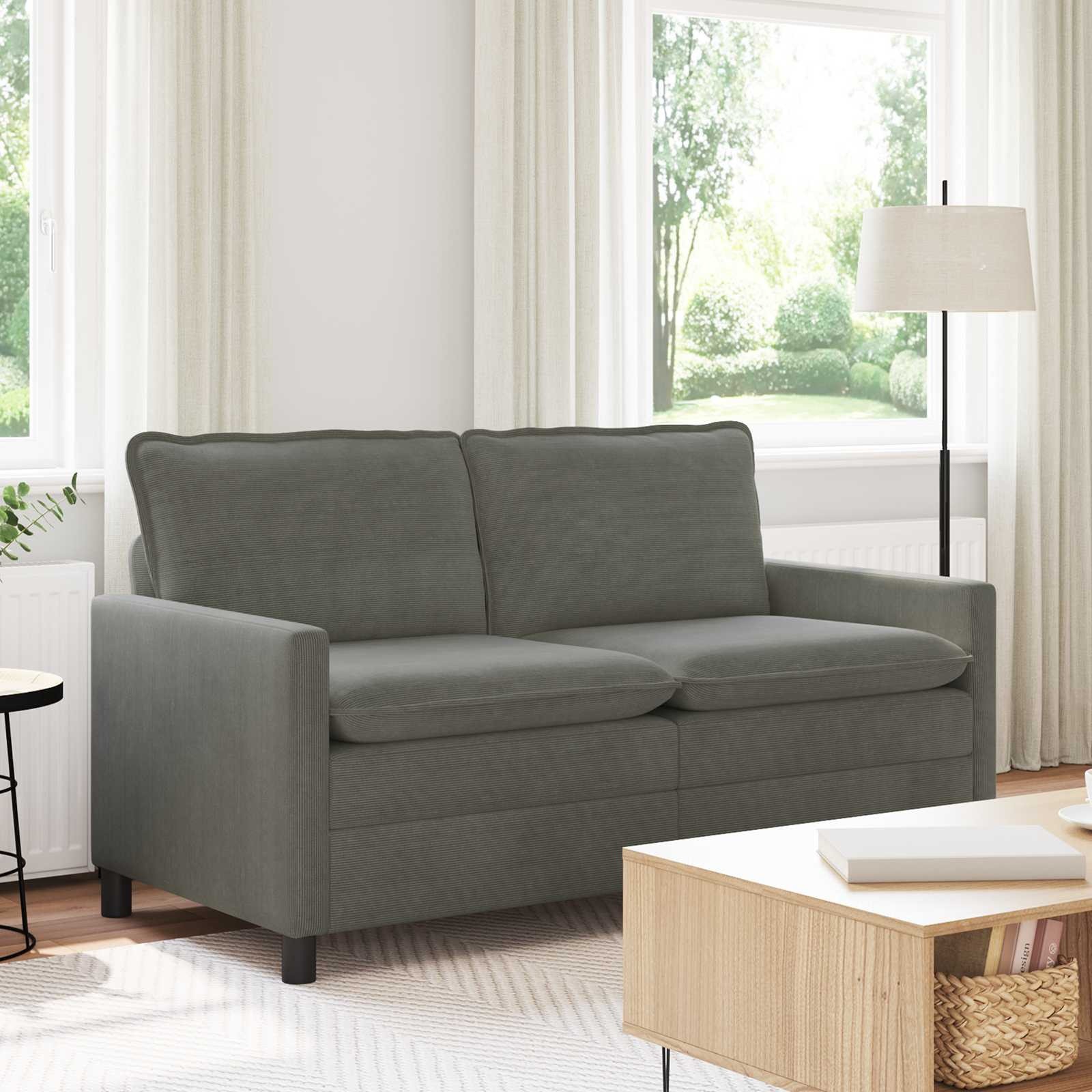 vidaXL Sofa Hellgrau 156 x 81 x 87,5 cm Stoff