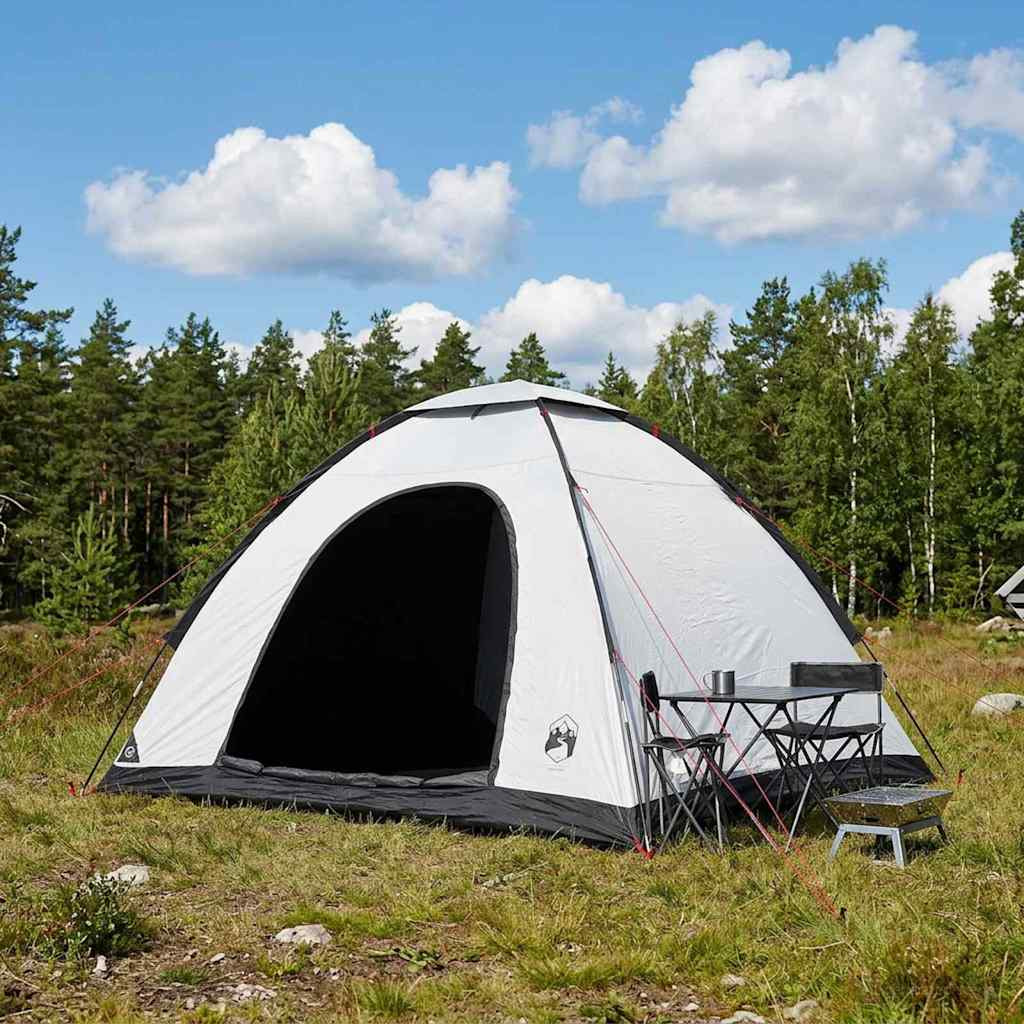 vidaXL Campingzelt mit Dach Weiß Blackout 275 x 215 x 125 cm