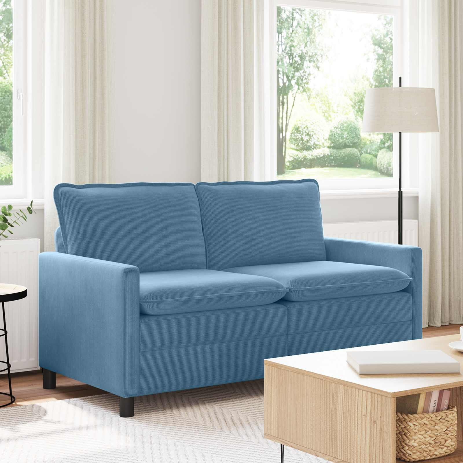 vidaXL Sofa Blau 156 x 81 x 87,5 cm Stoff