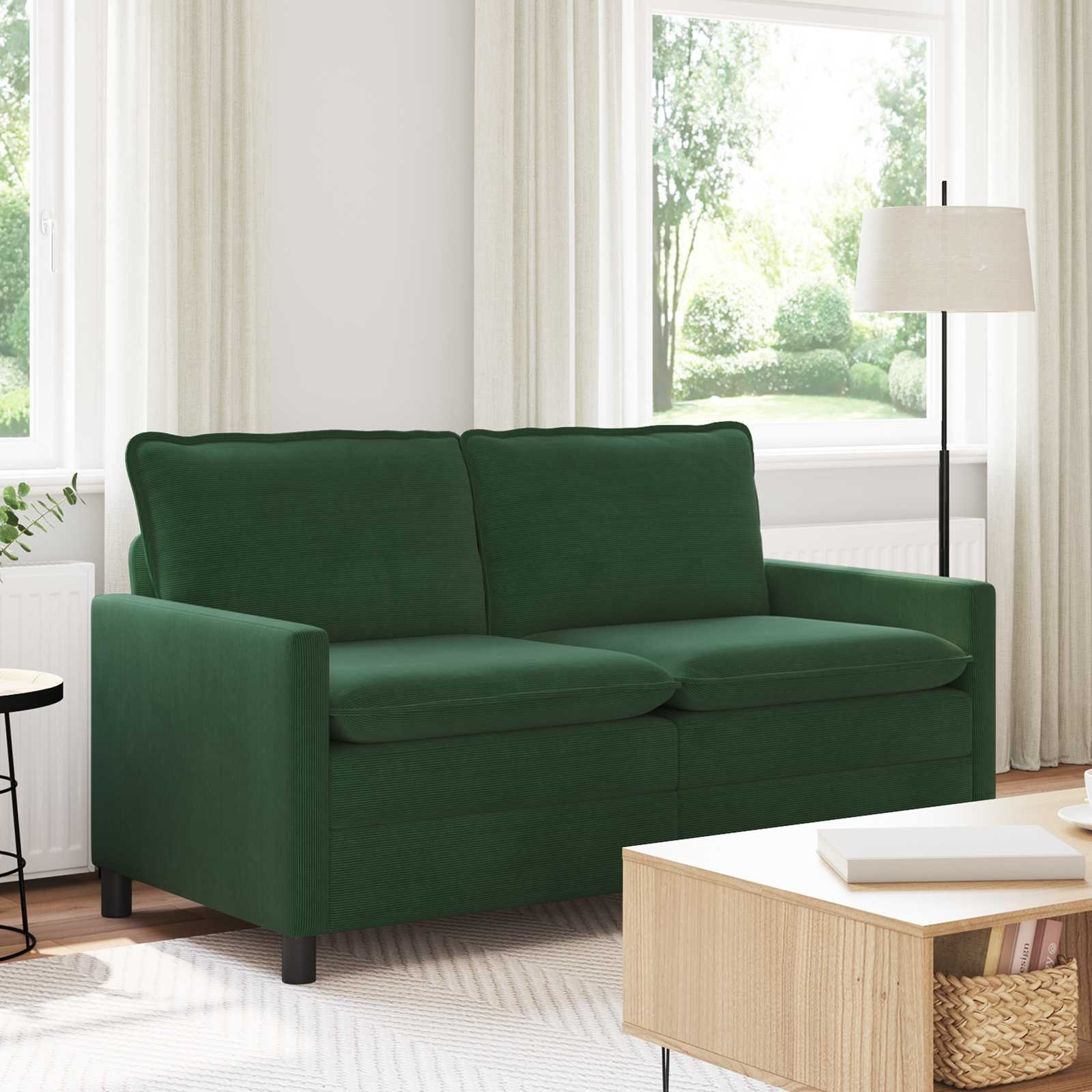 vidaXL Sofa Dschungelgrün 156 x 81 x 87,5 cm Stoff