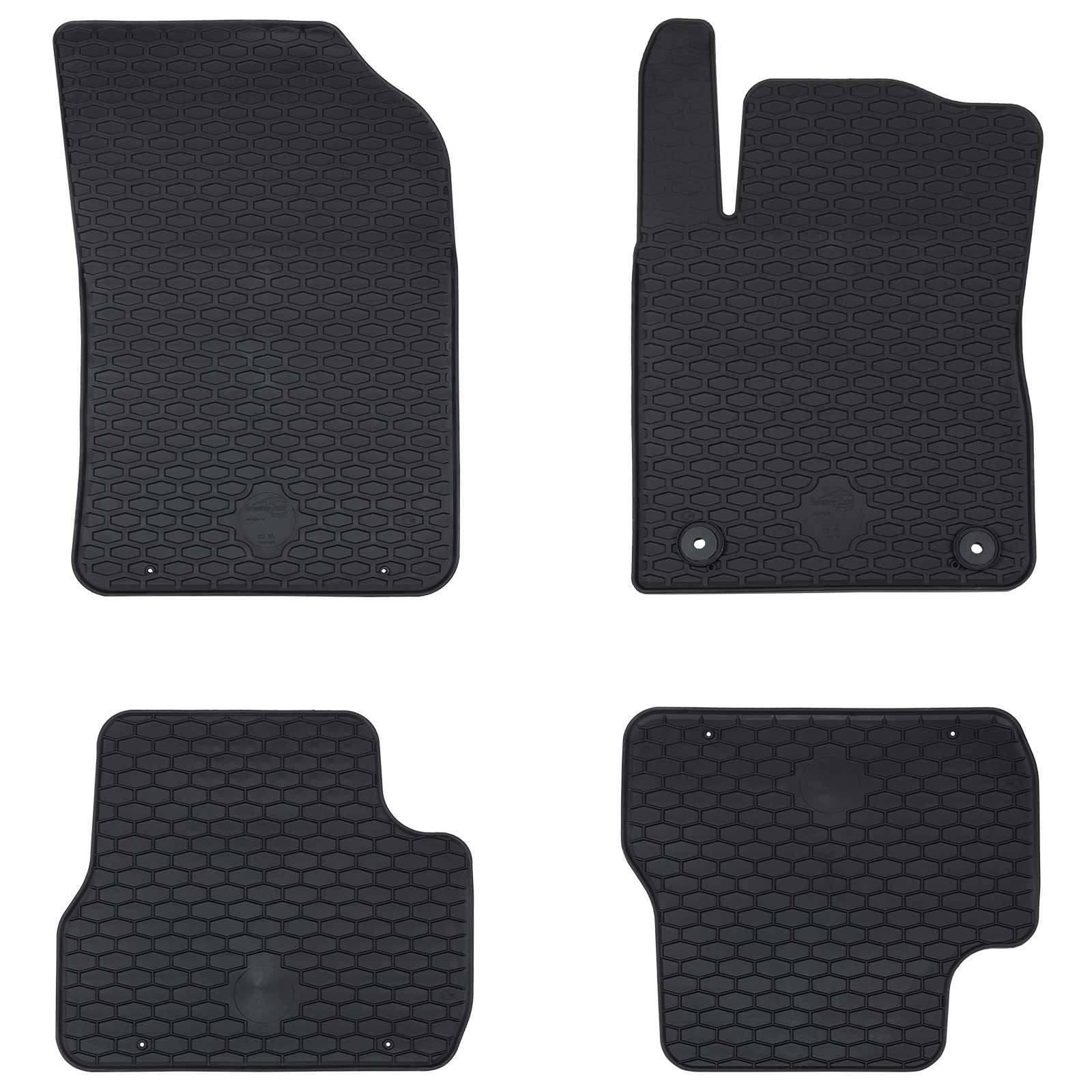 vidaXL Autofußmatte 4 pcs Schwarz geeignet für C3 2017-2024 Gummi