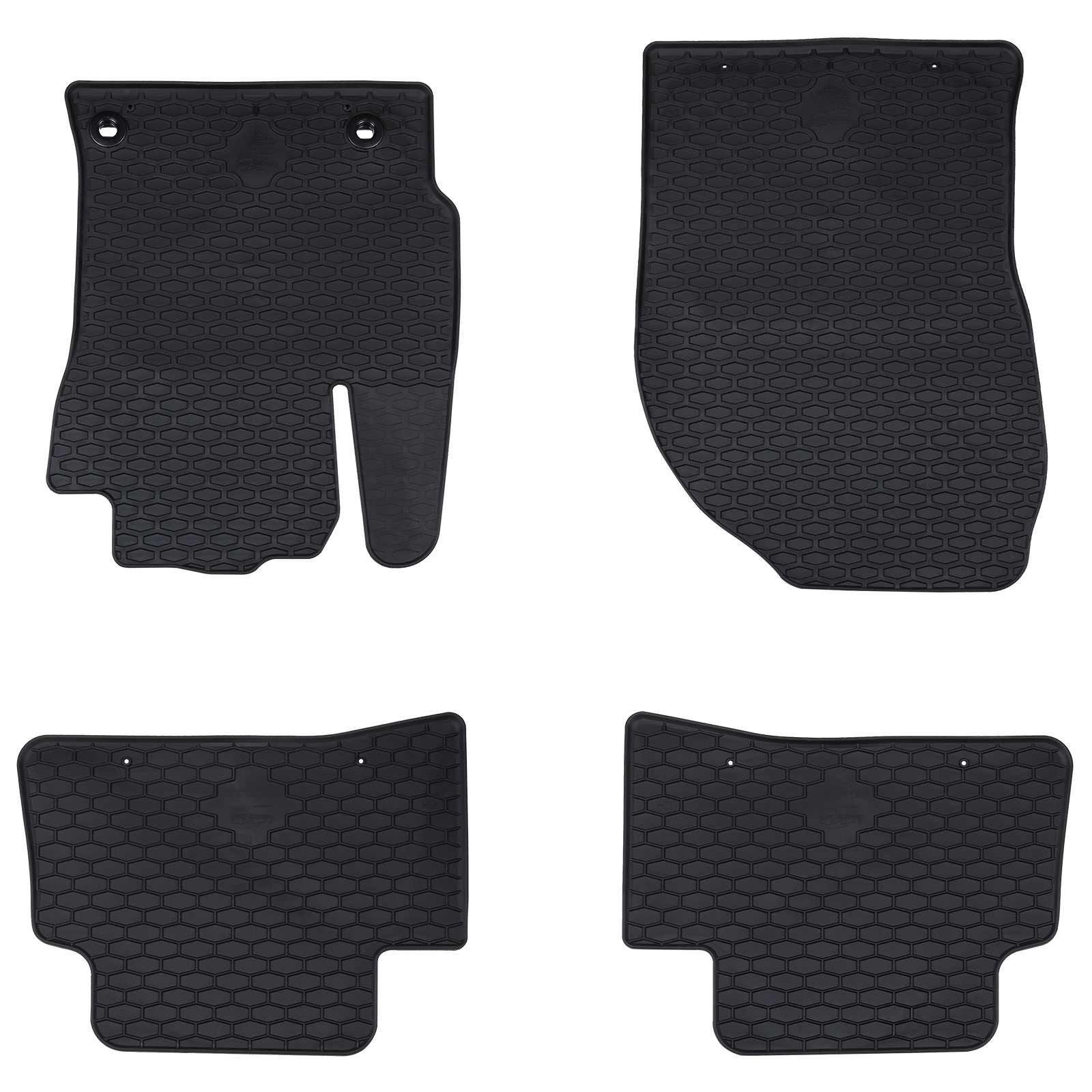 vidaXL Autofußmatte 4 pcs Schwarz Gummi