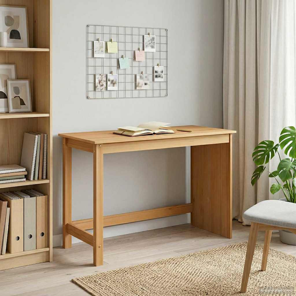vidaXL Schreibtisch Honigbraun 112 x 50 x 75 cm Massivholz Kiefer