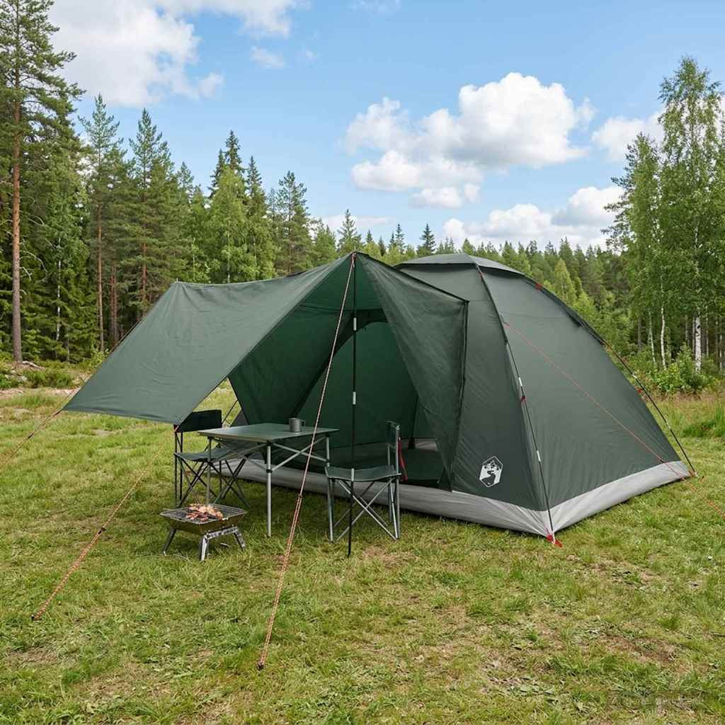 vidaXL Campingzelt Olivegrün 335 x 275 x 180 cm Polyester und Stahl