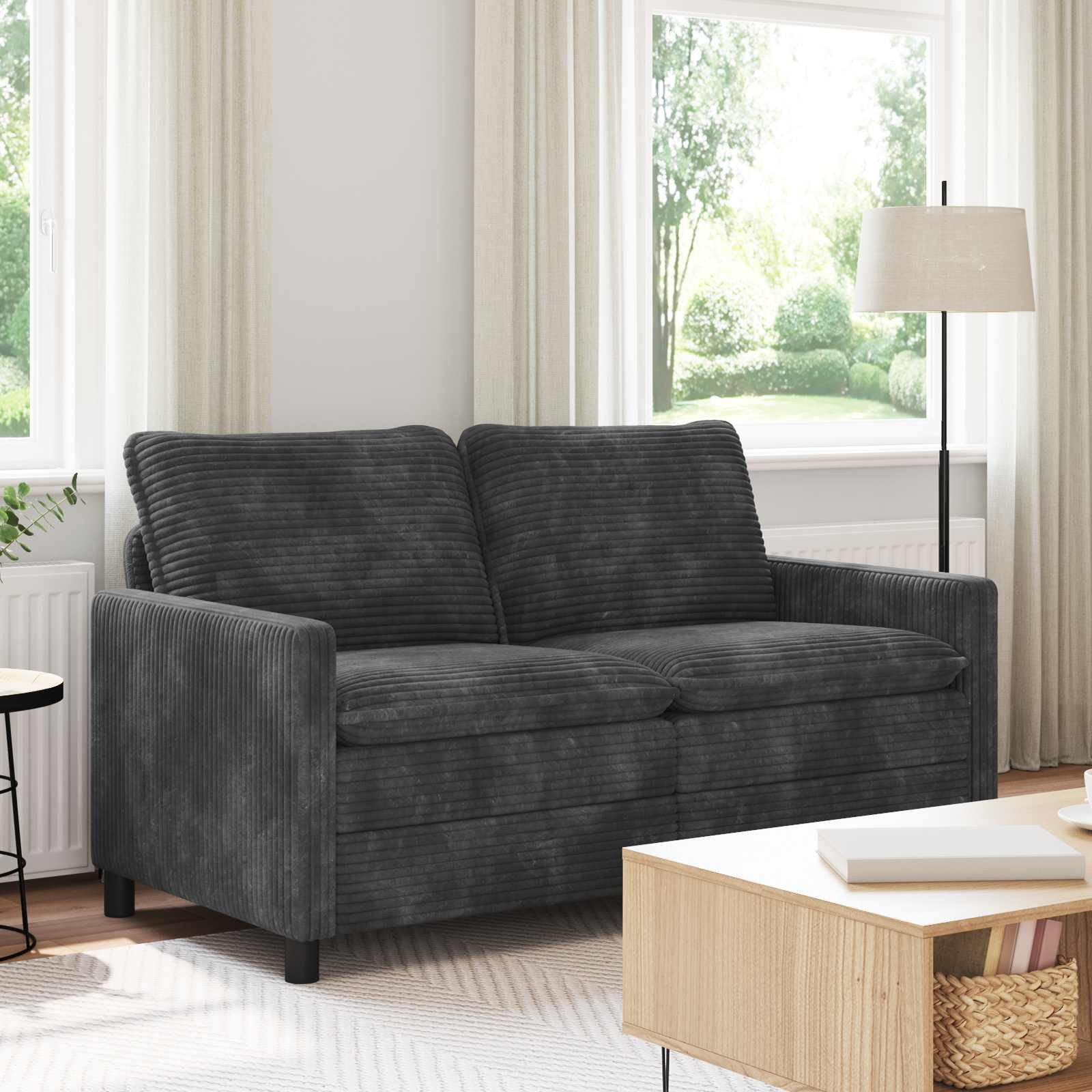vidaXL Sofa Dunkelgrau 156 x 81 x 87,5 cm Polyester