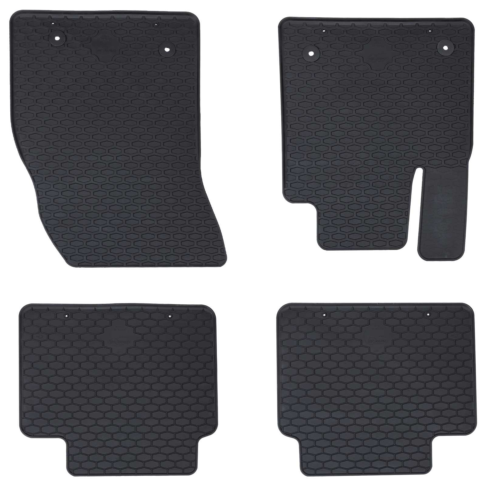 vidaXL Autofußmatte 4 pcs Schwarz Gummi