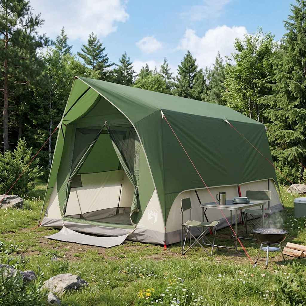 vidaXL Tunnelzelt mit Dach Grün 8-Personen Polyester und Stahl
