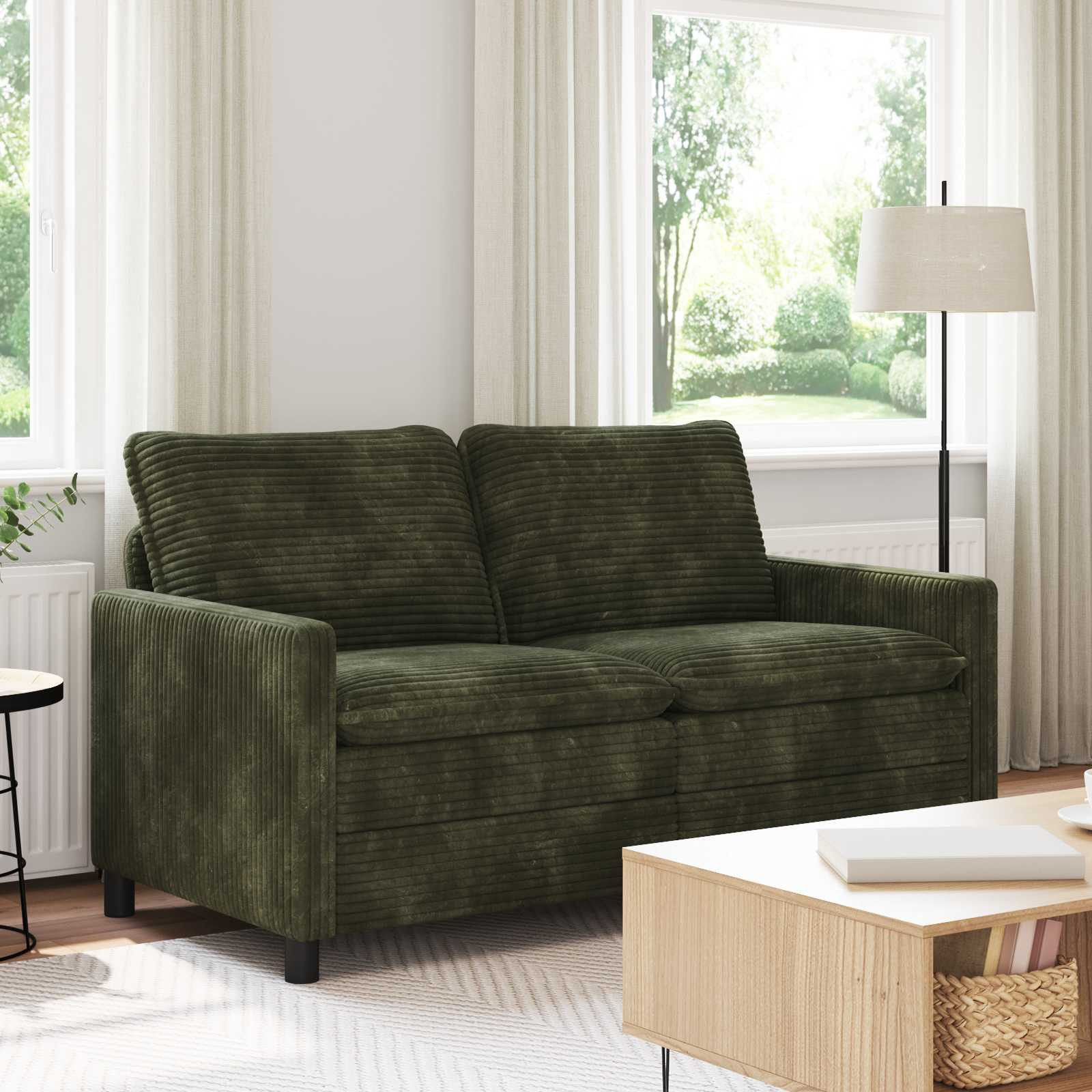 vidaXL Sofa Grün 156 x 81 x 87,5 cm Polyester