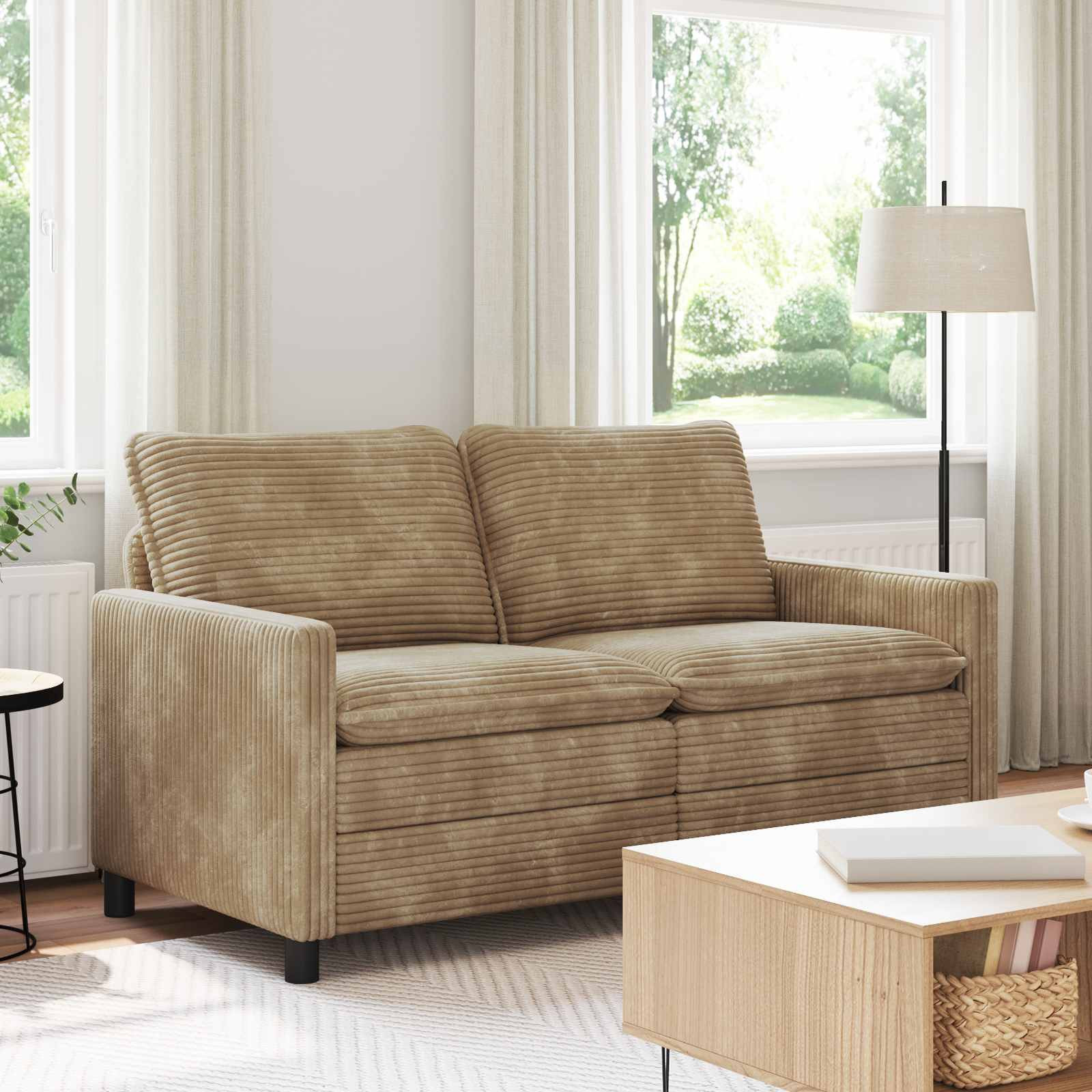 vidaXL Sofa Taupe 156 x 81 x 87,5 cm Polyester