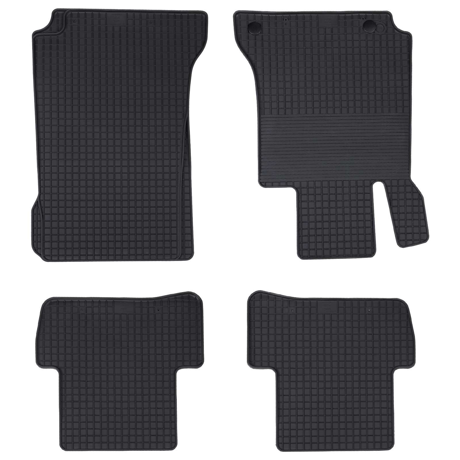 vidaXL Autofußmatte 4 pcs Schwarz Gummi