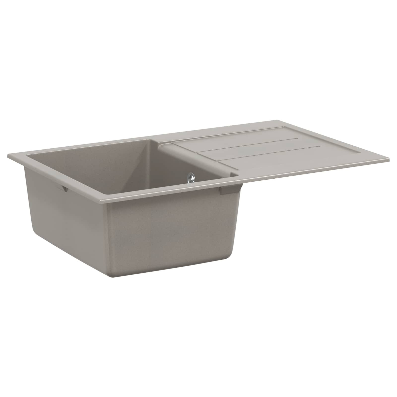 vidaXL Waschbecken Grau 780 x 500 mm 80% Quarz und 20% Harz
