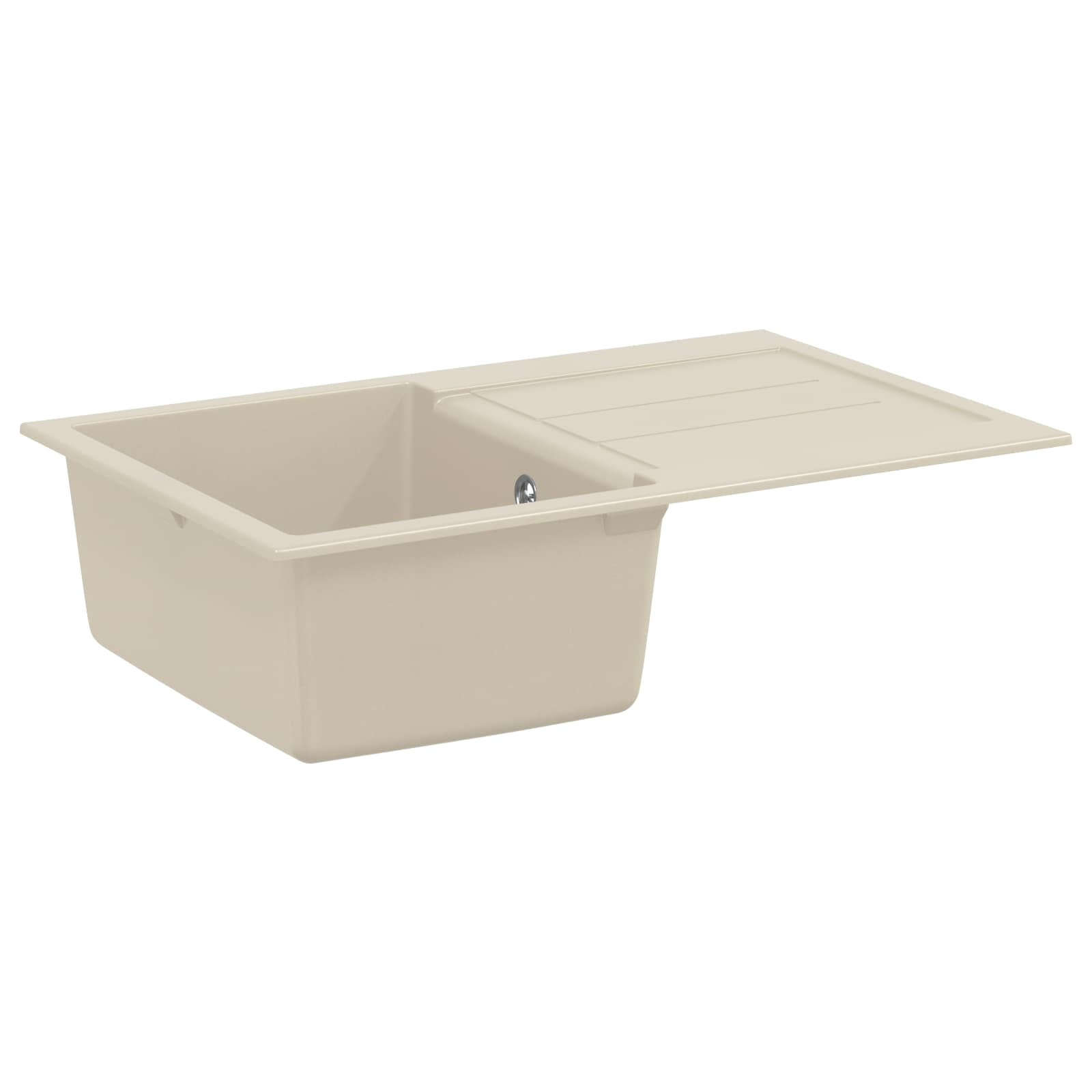 vidaXL Waschbecken Beige 780 x 500 mm 80% Quarz und 20% Harz