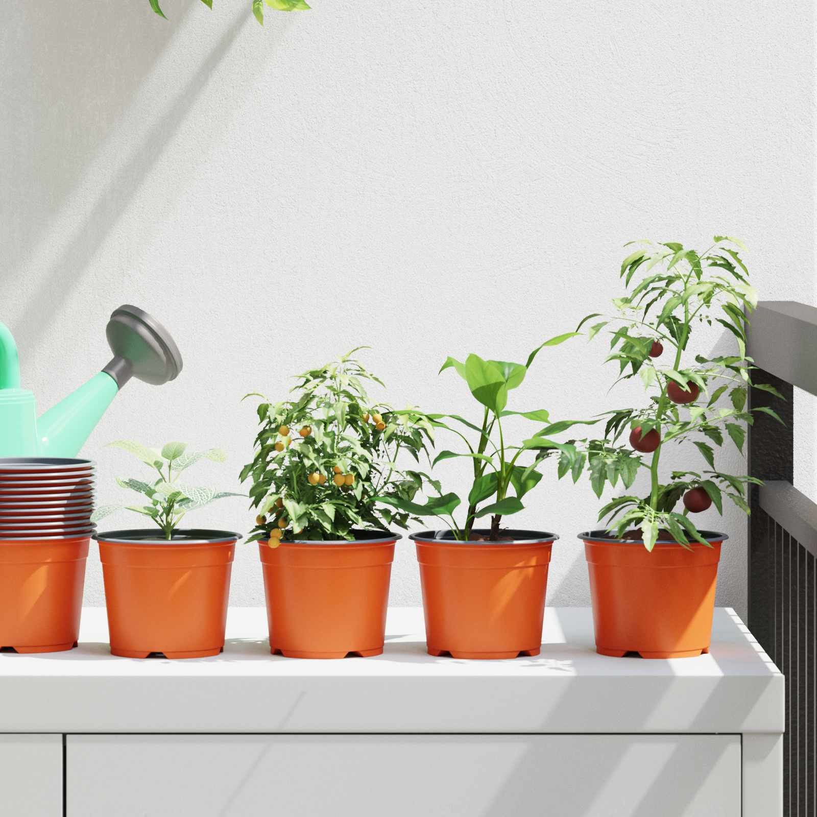 vidaXL Runder Blumentopf 50 pcs Terrakotta Ø 10 x 8 cm Kunststoff