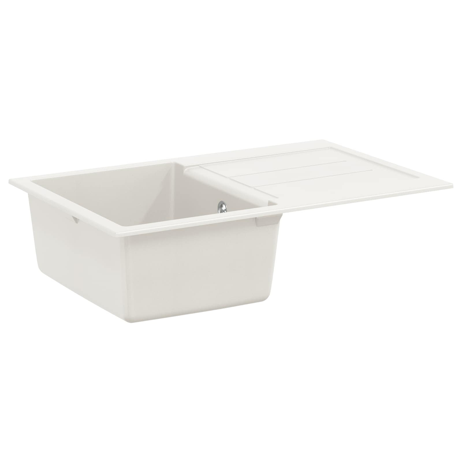 vidaXL Waschbecken Weiß 780 x 500 mm 80% Quarz und 20% Harz