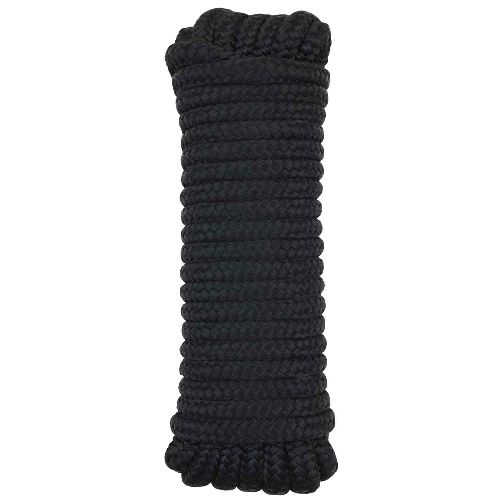 vidaXL Bootsseil 12 mm 6 m Schwarz Polyester
