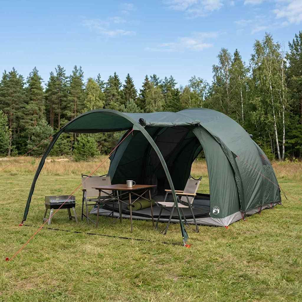 vidaXL Tunnelzelt Olivegrün 370 x 275 x 210 cm Polyester und Stahl