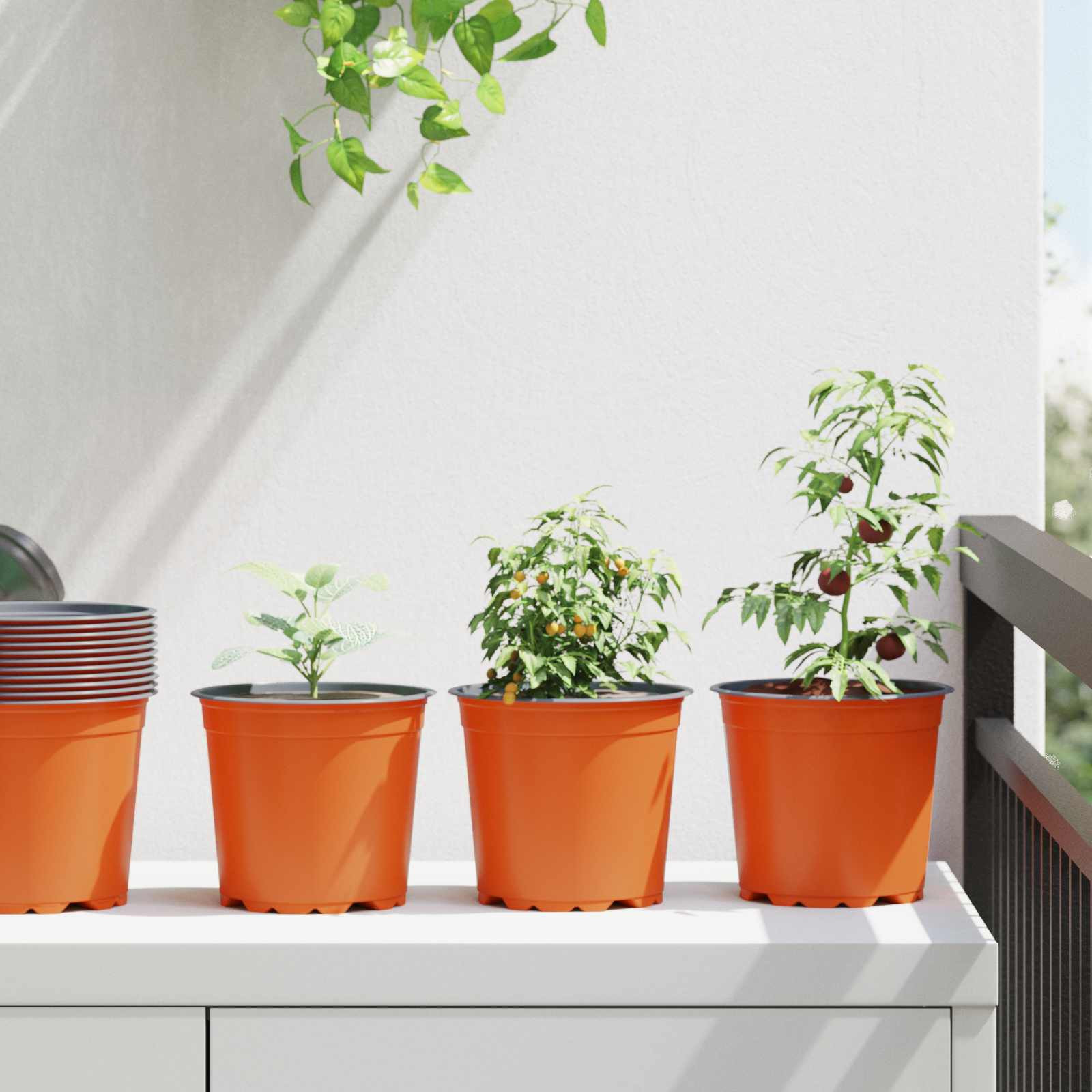 vidaXL Blumentopf 100 pcs Terrakotta Ø 15 x 13 cm Kunststoff
